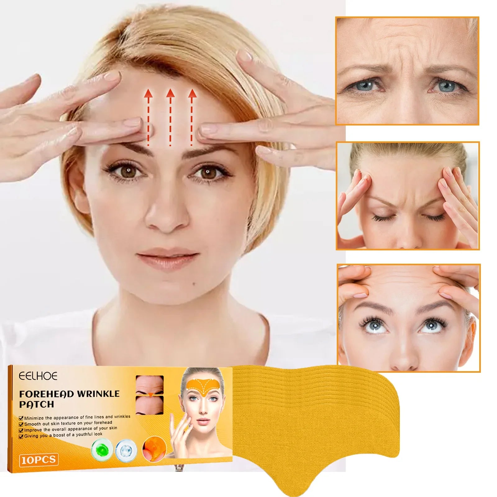 Forehead Wrinkle Patch Lightening Forehead Wrinkle Anti-wrinkle Firming Mask Frown Treatment Stickers Anti-aging Face Skin Care